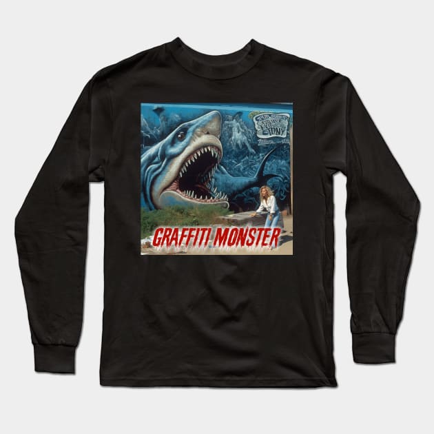 Graffiti Monster™ - Series #0 - New England Summer Sharks - 1 of 9 Long Sleeve T-Shirt by gothamexodus